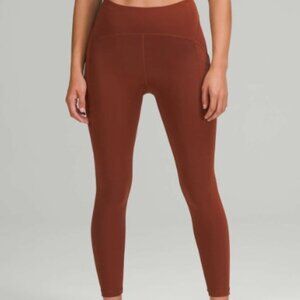 Lululemon Power Thru High-Rise ($128) 25" Date Brown